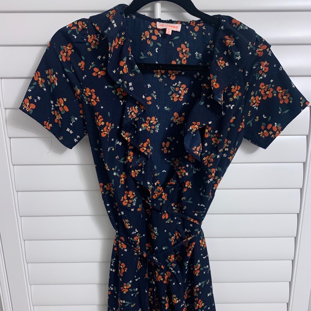 floral wrap dress